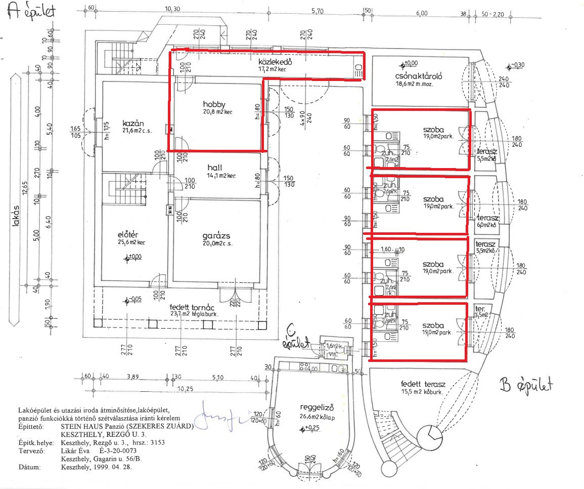 (ABB) Hotel-Pension am Balaton Nordufer in guter zentraler Lage (66155) — Erdgeschoss