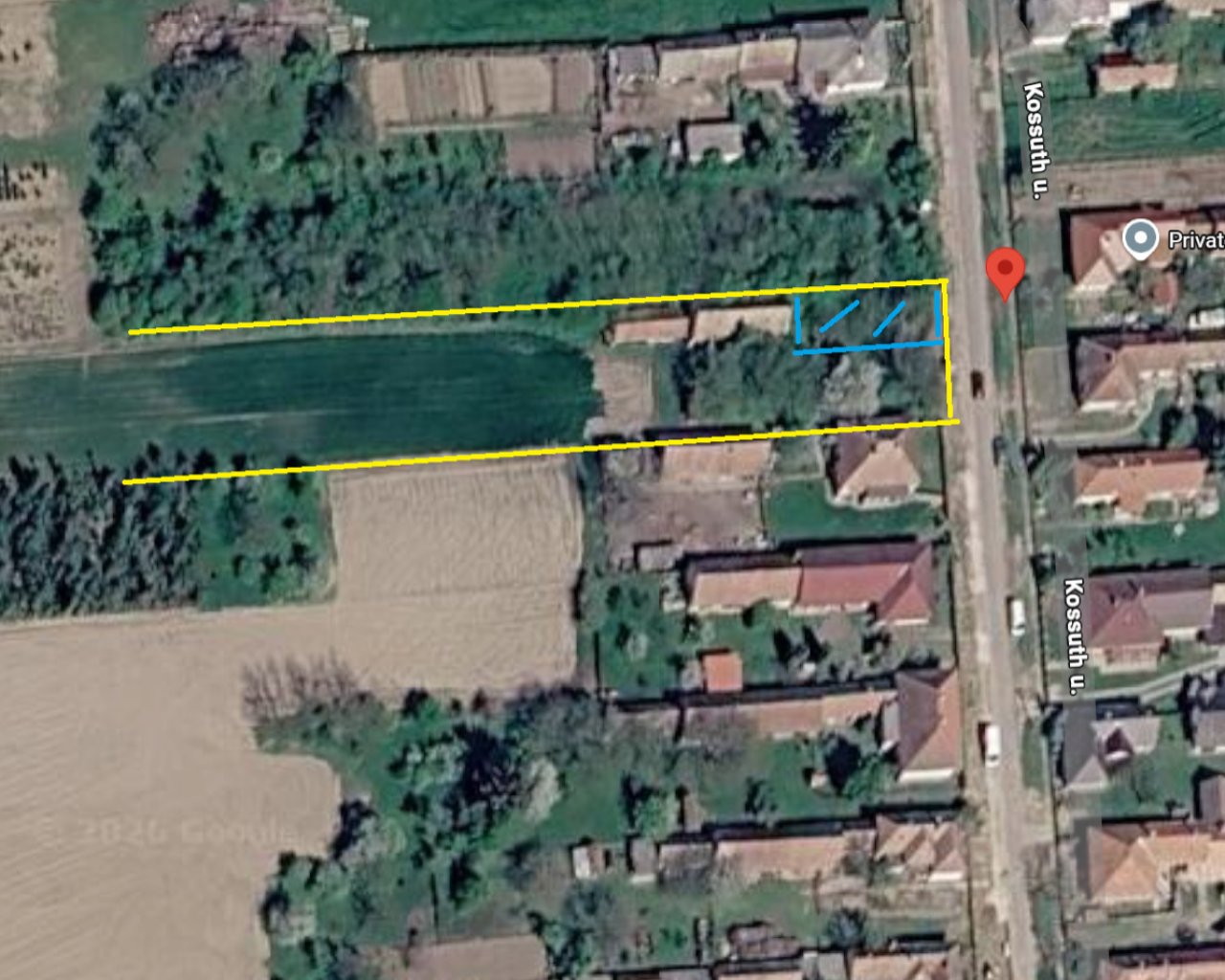(A-A) Großes Grundstück für Neubau, Tierhaltung in ruhiger Lage (MW84333) — Kék - Szőnyegház építése