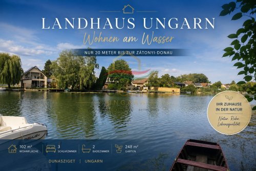 (AAA) 102 m² Wohnhaus nur 20 Meter von der Zátonyi-Donau entfernt (LUX001)