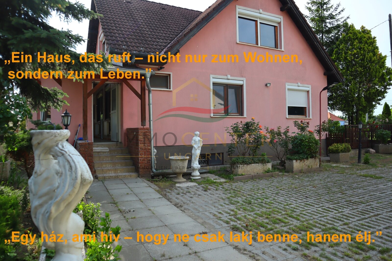 Familienhaus mit Wintergarten, Gästehaus, Pool & Sauna – bei Győr, in Gönyű! (Lux018)